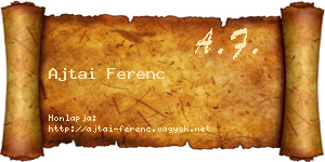 Ajtai Ferenc névjegykártya